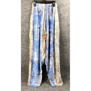 CONFETTI Pants Women's Size S Boho Tribal Elastic Waist Wide Pockets Lightweight